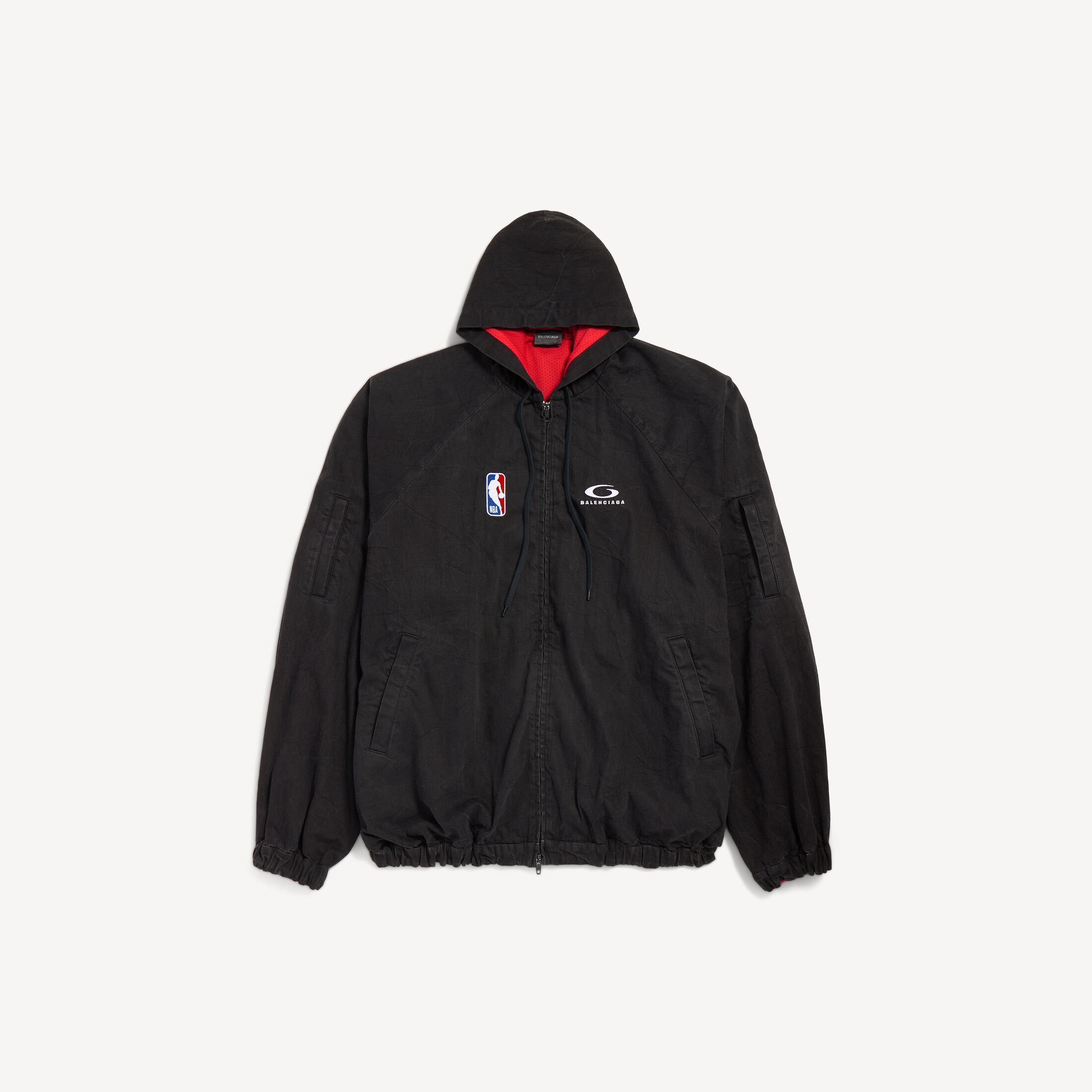 발렌시아가 NBA 협업 집업 재킷 오버사이즈 블랙 863830TQW541071