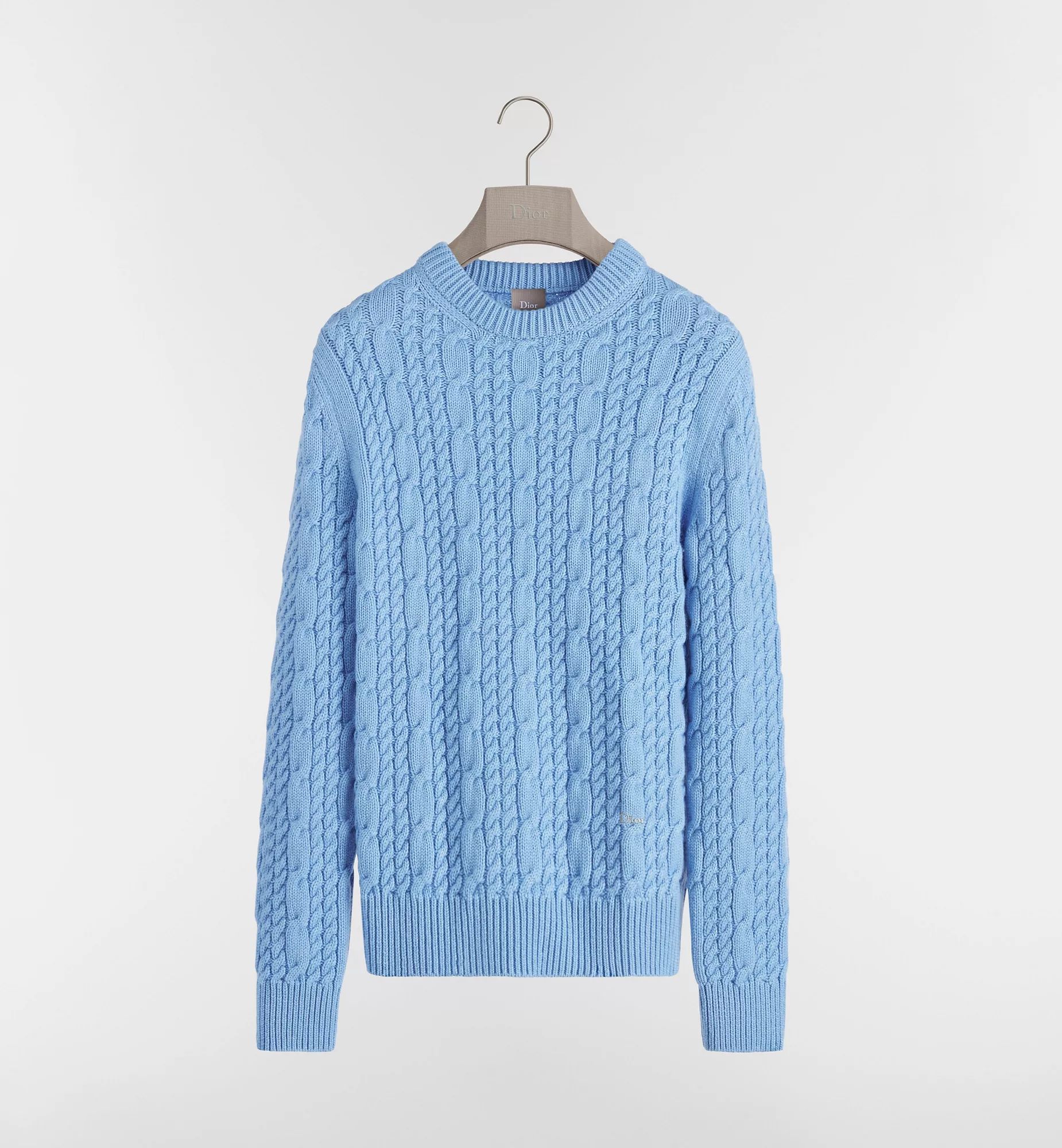 디올 캐시미어 풀오버 슬림핏 블루 683M652A0014_C580