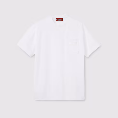 구찌 티셔츠 크루넥 말굽 자수 가슴 포켓 856003XJHQG9051