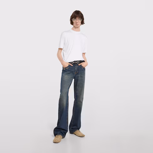 구찌 티셔츠 정규핏 크레스트 자수 화이트 864625XJHV59000