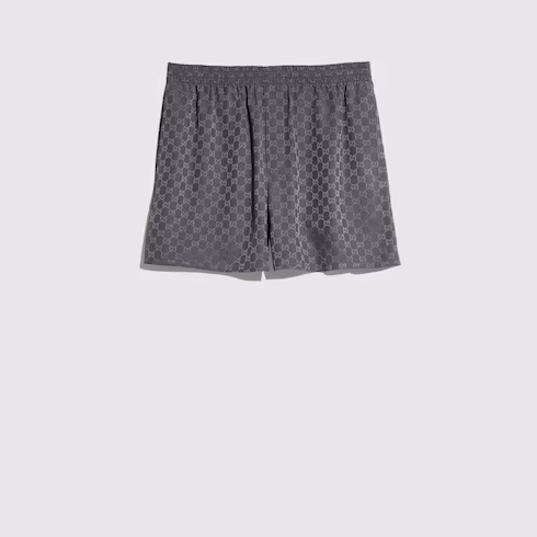 구찌 반바지 레귤러핏 GG 실크 자카드 다크 그레이 A003TUZATF91504