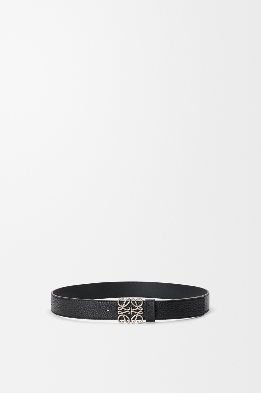 로에베 벨트 4cm Chunky Anagram 블랙 빈티지 팔라듐 E821238X141839